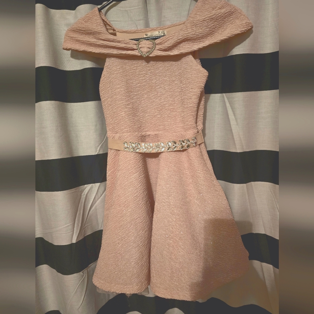 Girls pink sparkly dress